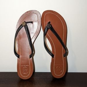 Tory Burch Leather Flip Flops